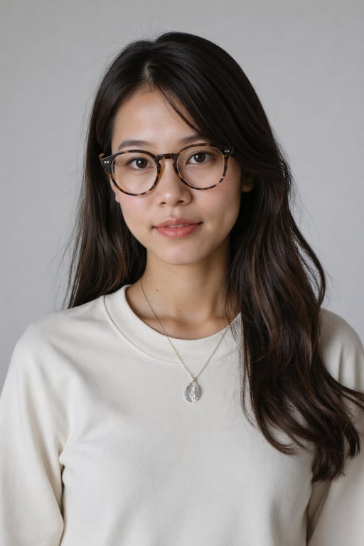 Thick oval glasses virtual try-on