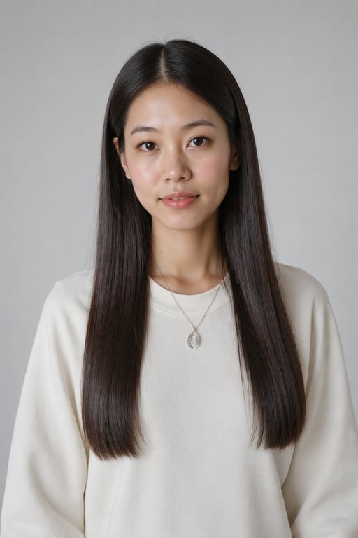 AI straight hair hairstyle result by Visio