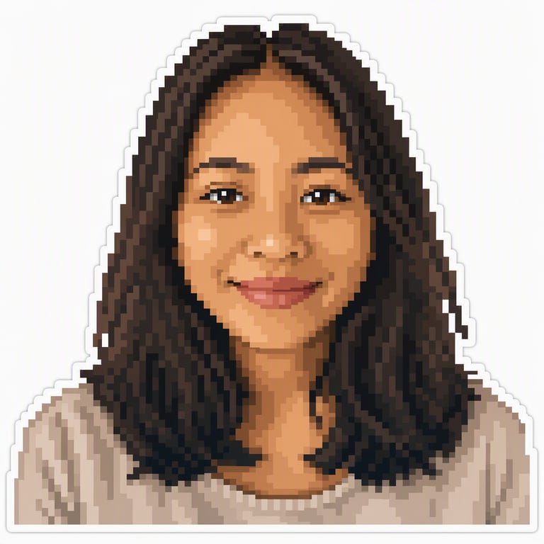 Pixel art: Pixel besar ala 16-bit di latar polos