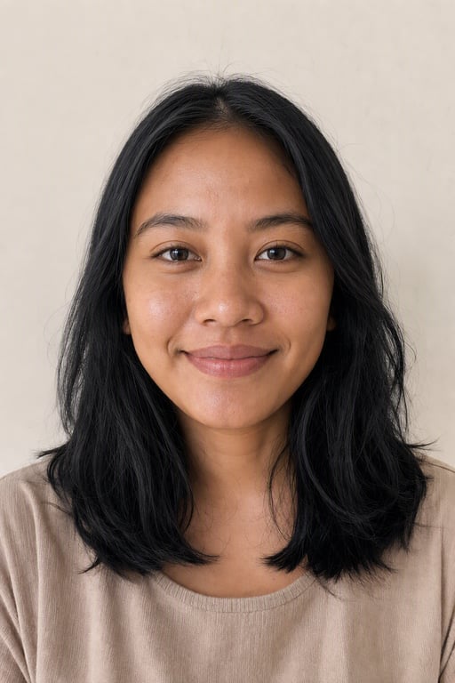 Hitam pekat: Hitam legam berkilau, kontras paling tinggi
