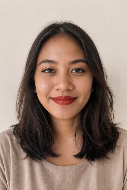 Lipstik merah klasik: Eyeliner rapi, alis tertata, merah yang berani