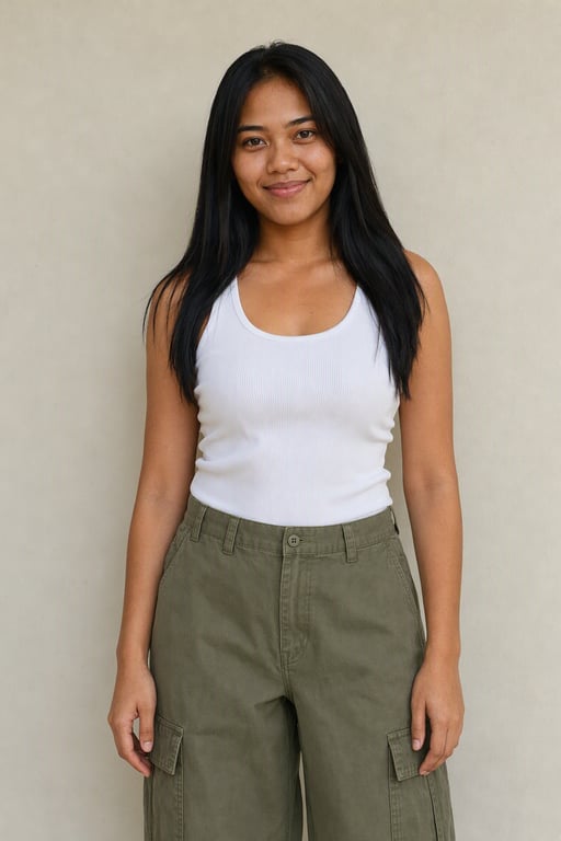 Celana kargo olive