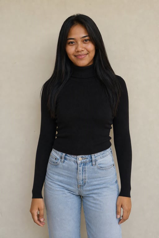 Turtleneck hitam