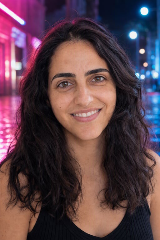 ניאון: זוהר לילי ורוד וכחול