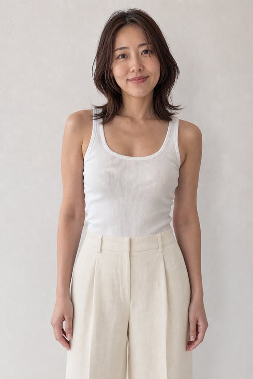 リネンワイドパンツ