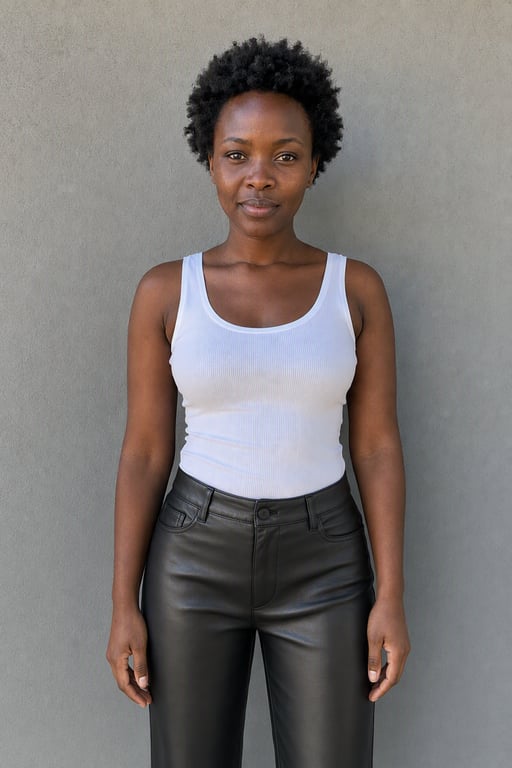 Suruali ya mwonekano wa ngozi