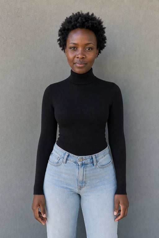 Turtleneck nyeusi
