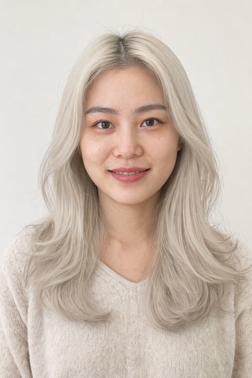 백금발: 탈색을 여러 번 해야 나오는 가장 밝은 톤