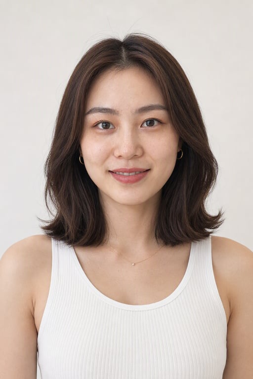 C컬 단발: 쇄골 길이. 단발이 부담스러울 때 중간 단계예요
