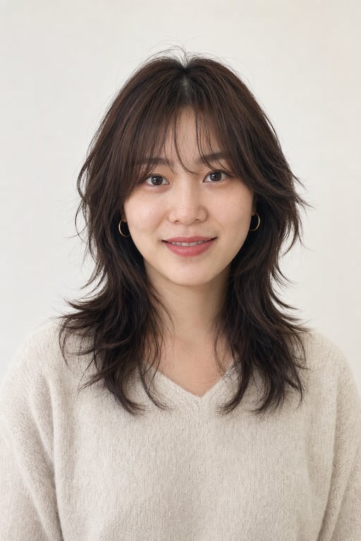 허쉬컷: 얼굴 옆 층이 짧은 울프 계열. 각진형과 둥근형에서 시도할 만해요