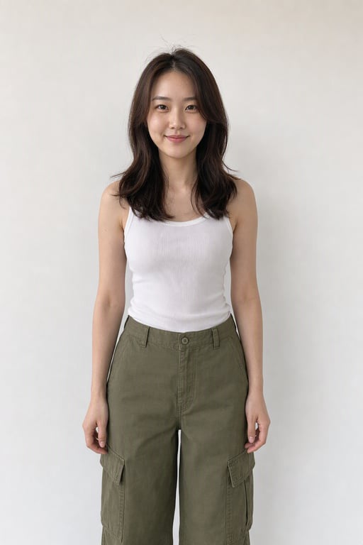 올리브 카고 팬츠