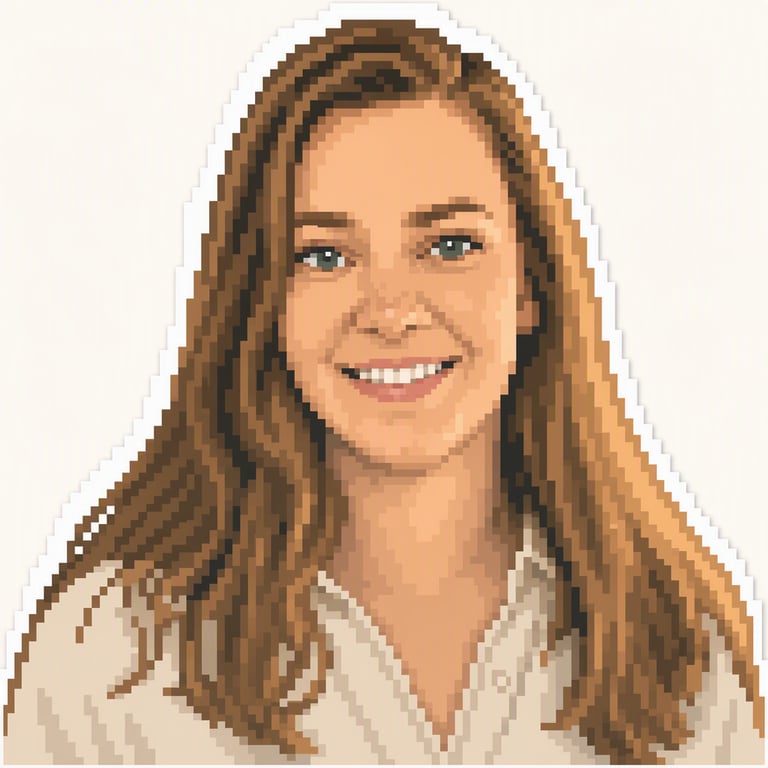 Pikselinė grafika: Stambūs 16 bitų pikseliai lygiame fone