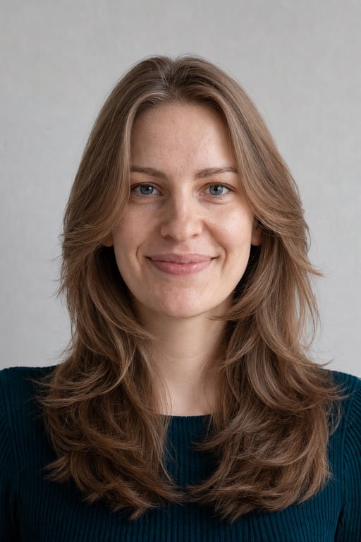 Tauriņa griezums: Īsi slāņi pie sejas virs saglabāta garuma, liels apjoms pēc fēna