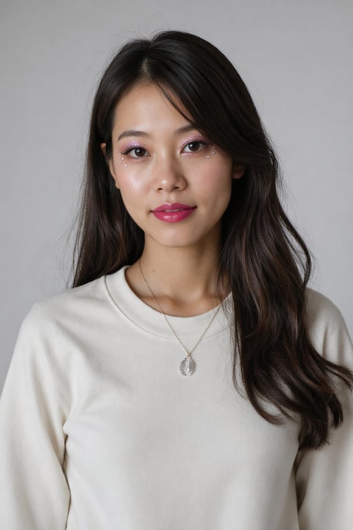 Festival makeup try-on with AI - bold shimmer look