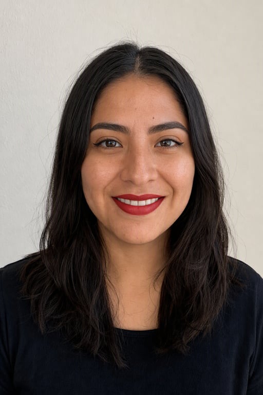 Labial rojo: Delineado limpio, cejas peinadas, rojo intenso