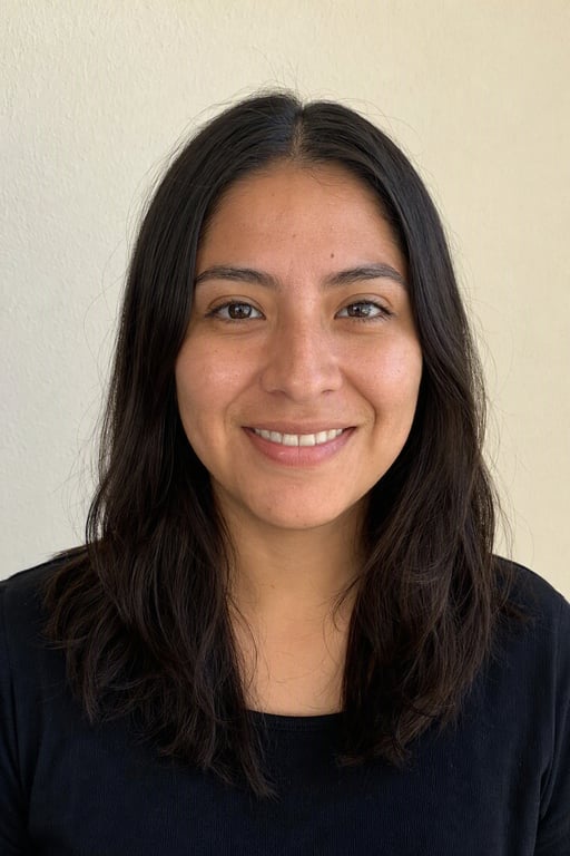 Mujer mexicana con maquillaje mínimo, la foto original