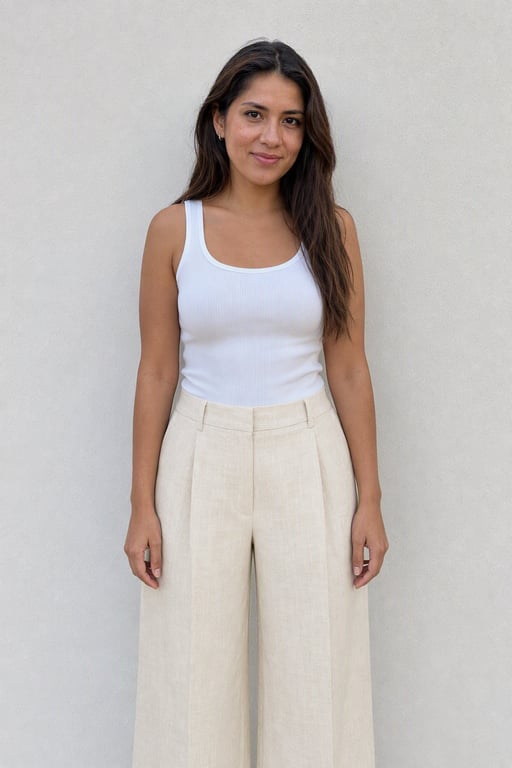Pantalón de lino holgado