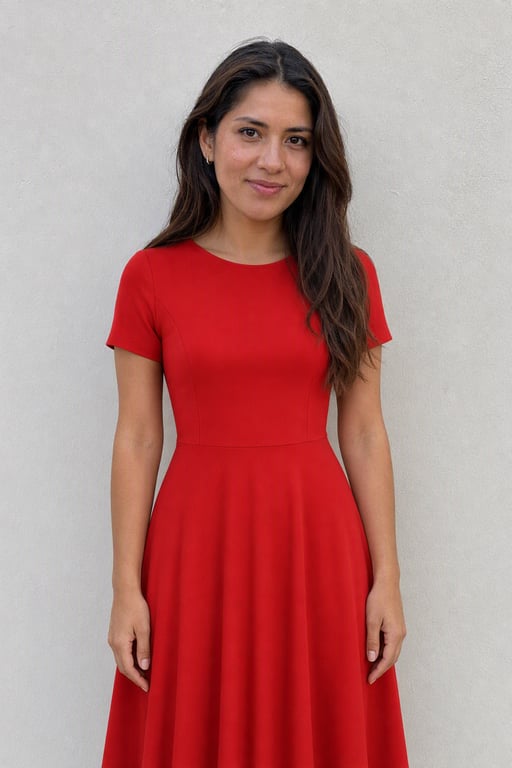 Vestido midi rojo