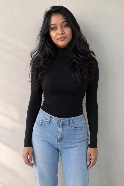 Turtleneck hitam