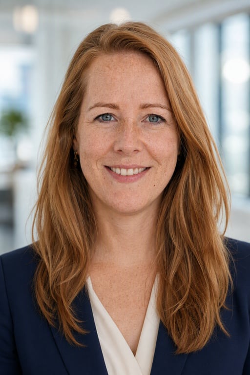 Kantoor: Marineblauwe blazer, zacht uitgevloeid kantoor