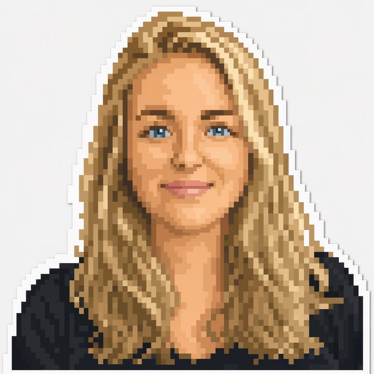 Pikselkunst: Grov 16-bits stil mot en rolig bunn