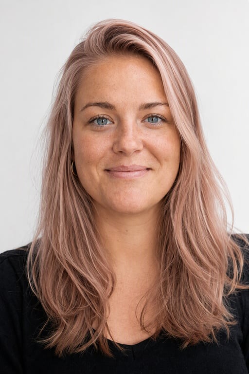 Rosegull: Blond med rosa skimmer