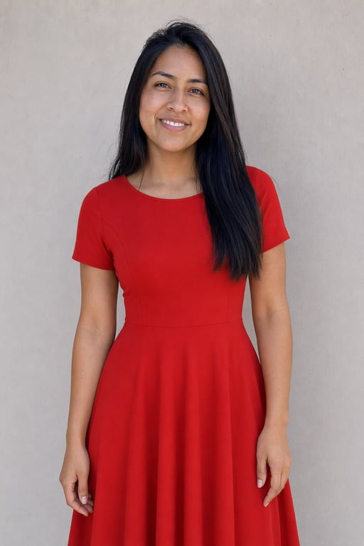 Vestido midi rojo