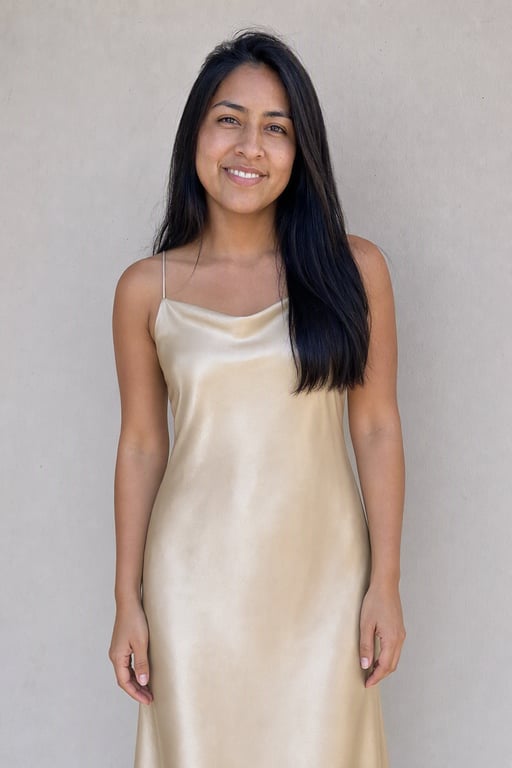 Vestido lencero de satén