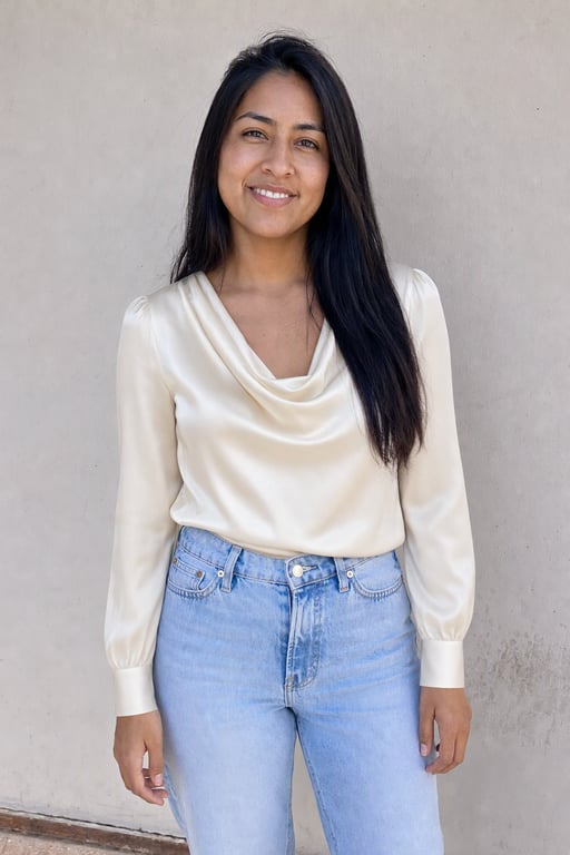 Blusa de seda