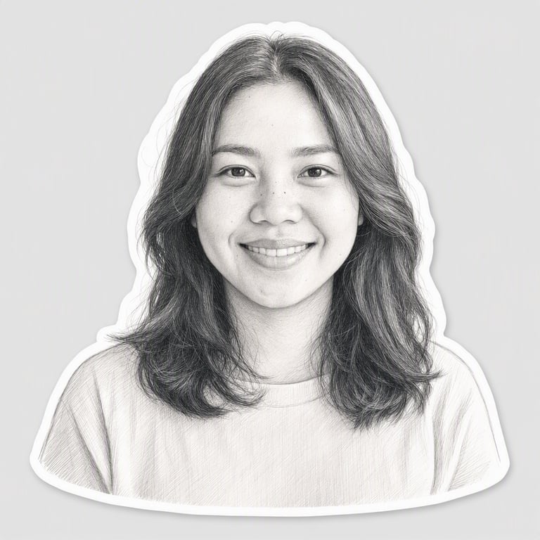 Pencil sketch: Graphite na may magaan na hatching