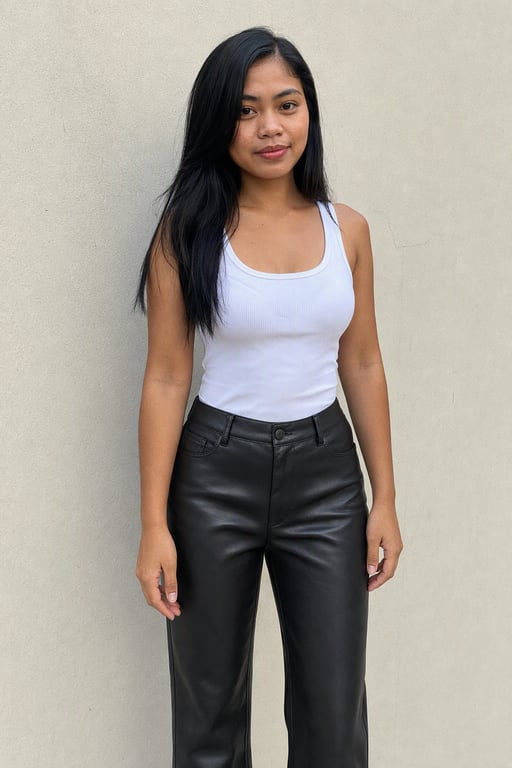 Leather-look na pants