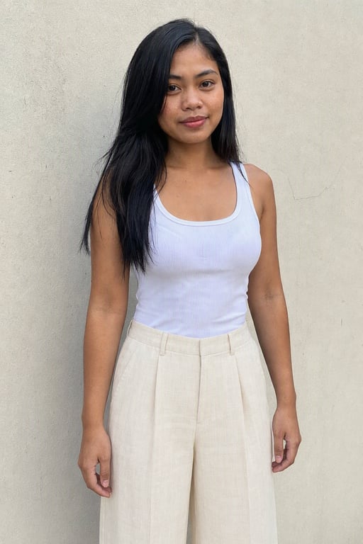 Wide leg linen pants
