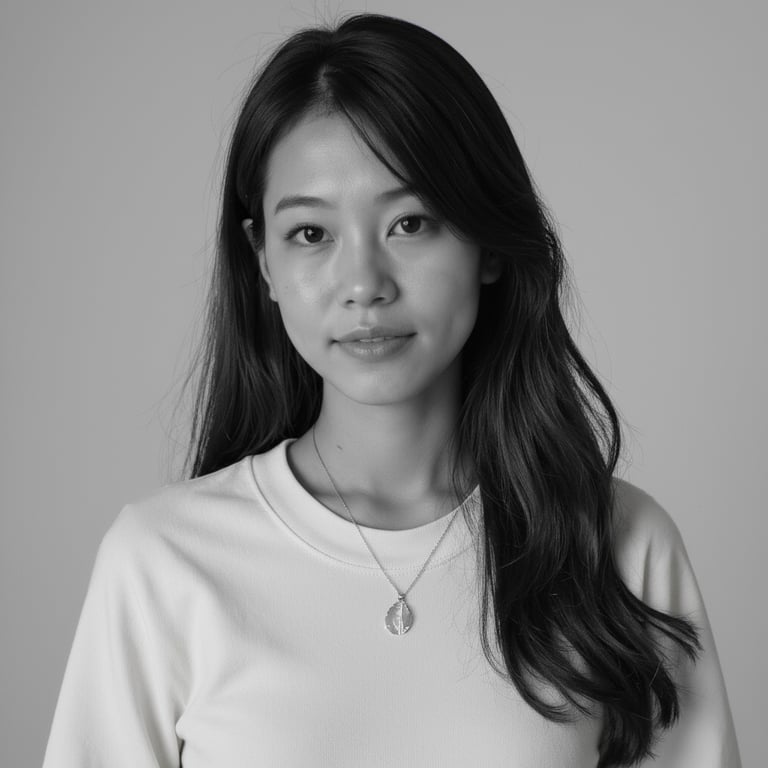 AI black and white portrait