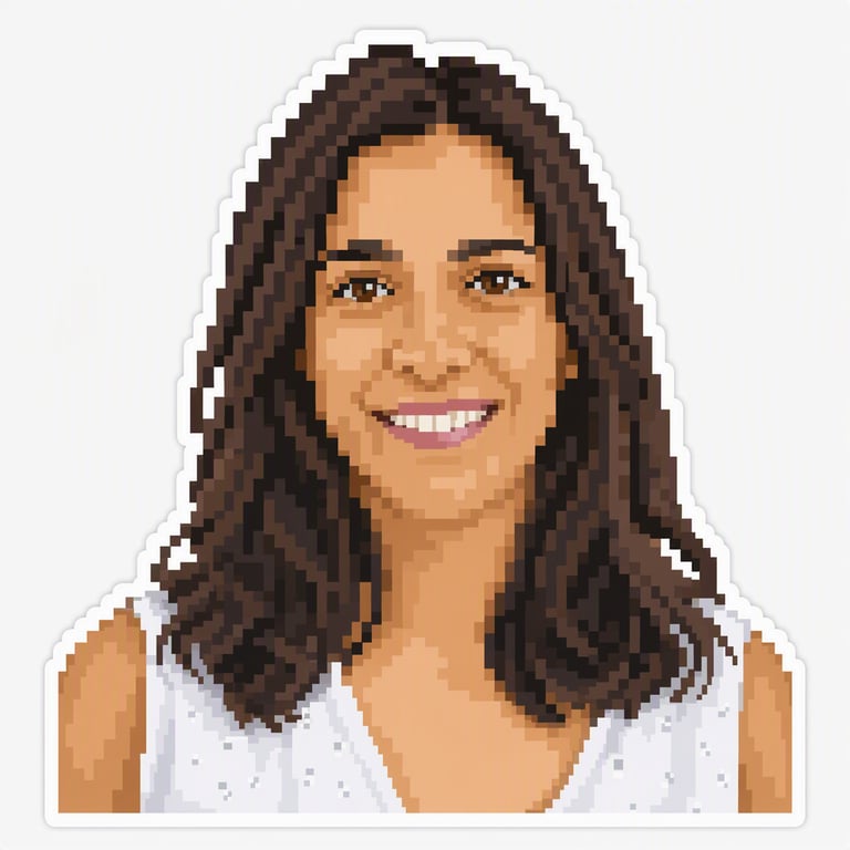 Pixel art: 16 bits em blocos sobre fundo liso