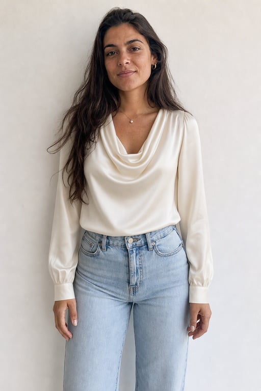 Blusa de seda