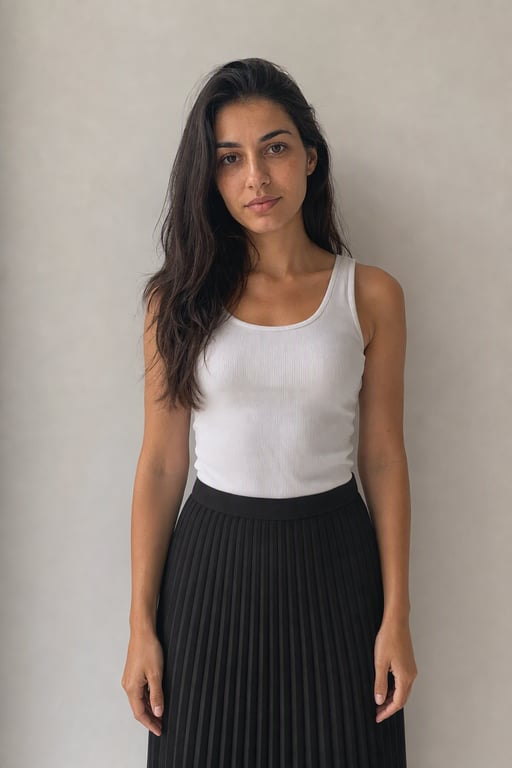 Fustă midi plisată