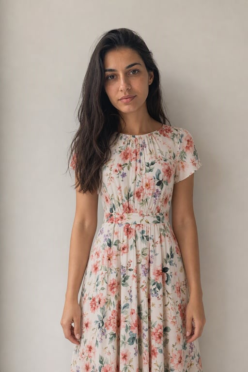 Rochie midi cu flori