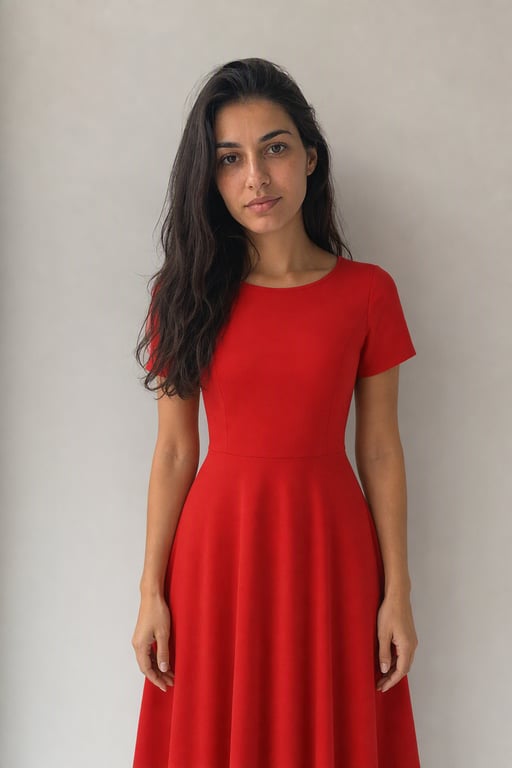 Rochie midi roșie