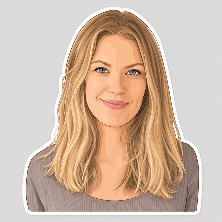 Cartoon: Rena former, platt färg, tunn kontur