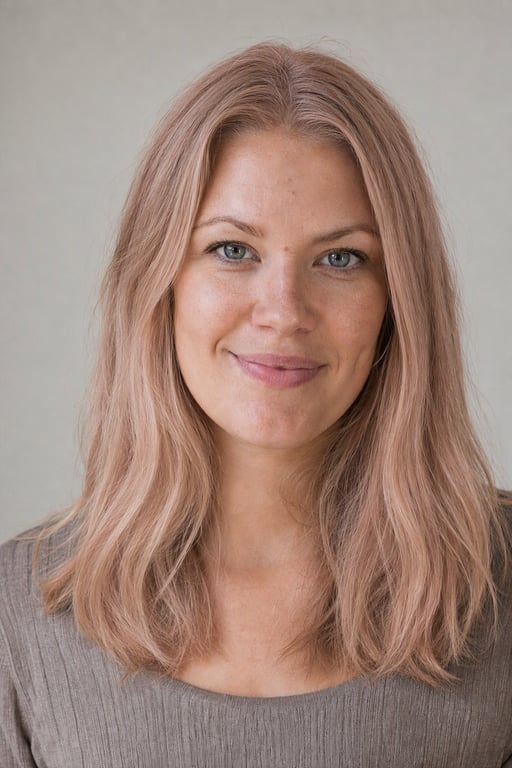 Roséguld: Blont med rosa skimmer
