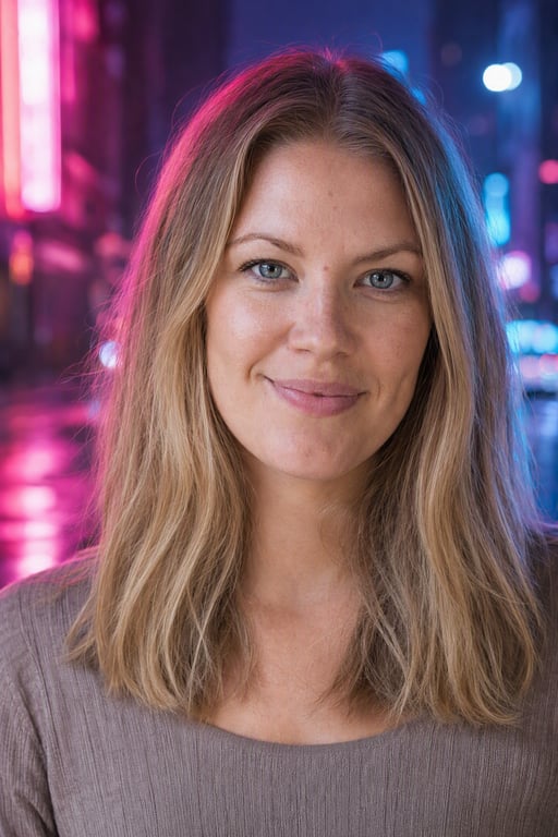 Neon: Rosa och blått nattljus i storstaden