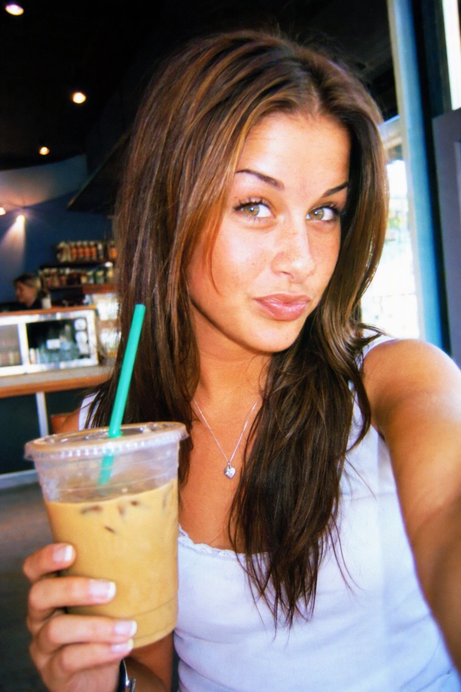Y2K digicam look: crunchy, oversaturated, slightly blown