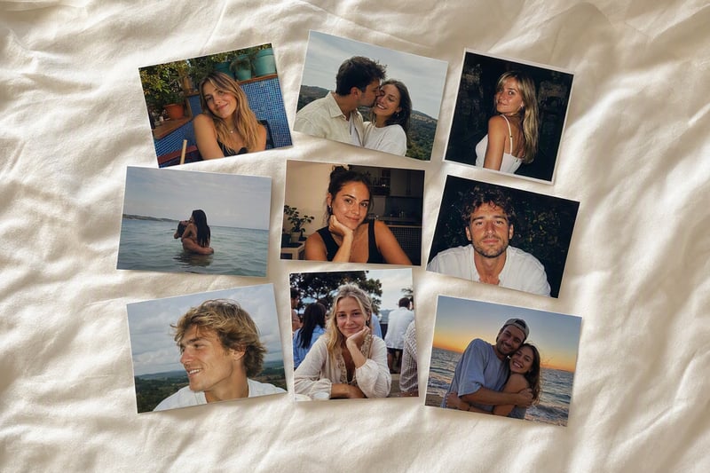 A phone screen showing a swipeable set of casual snapshots from a weekend away