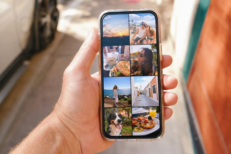 The same portrait shown twice on a phone, the second version softer and flatter