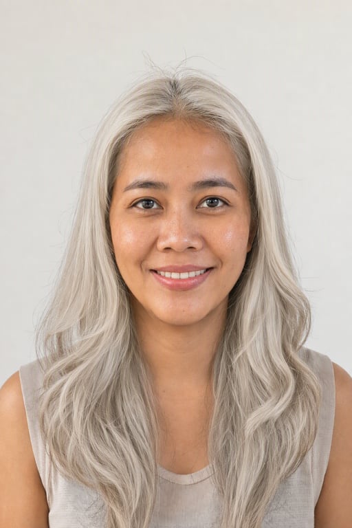 บลอนด์แพลตินัม: บลอนด์โทนเย็นจัด จากผมดำต้องกัดสีหลายรอบ