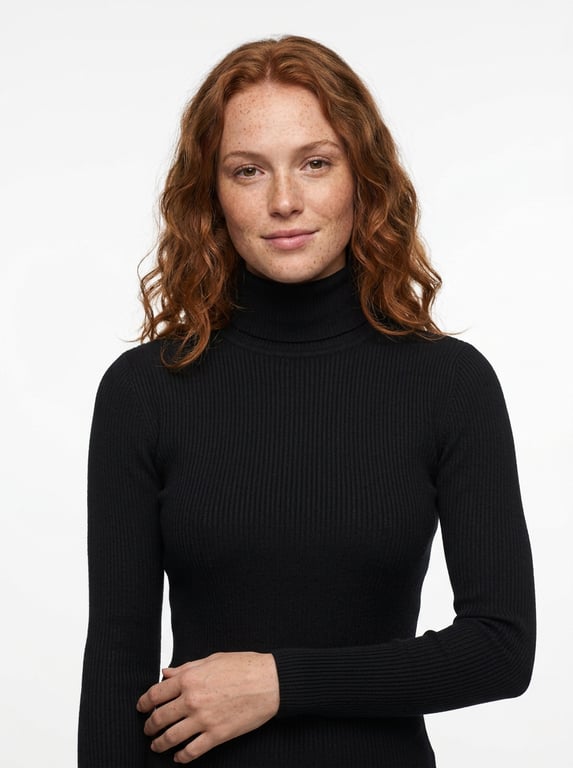 Try on black turtleneck with AI