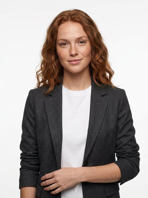 Try on gray blazer with AI