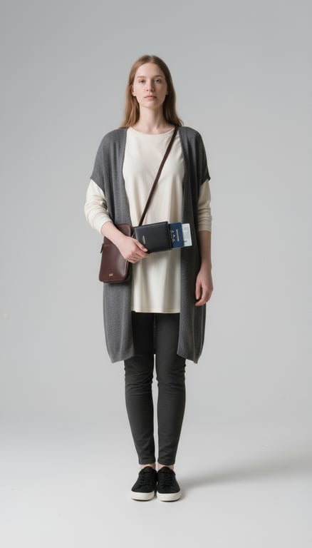 Try on travel day outfit with AI