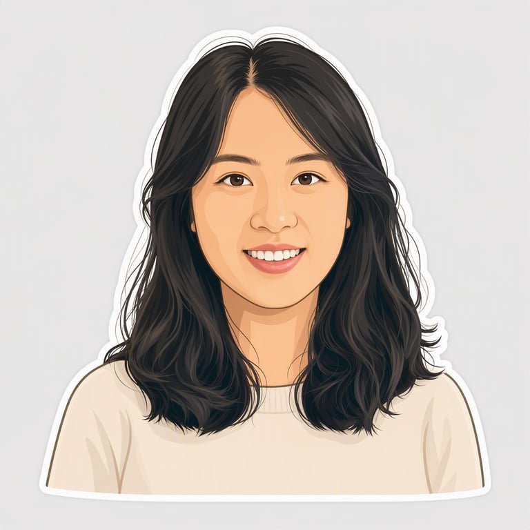 卡通: 形狀乾淨、平塗色、細黑邊