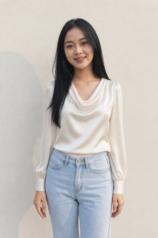 Áo blouse lụa
